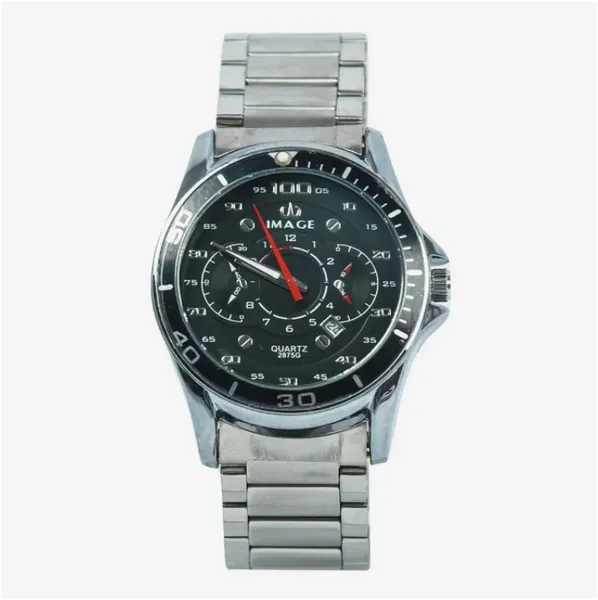 Men Silver Chain Watch
